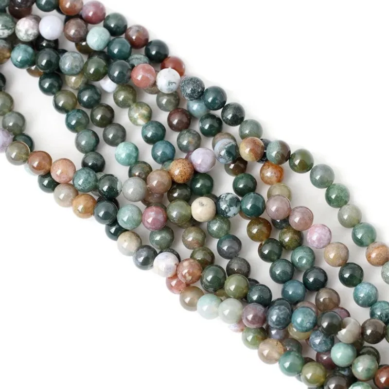 Индийский агат круглые свободные бусины для самостоятельного изготовления