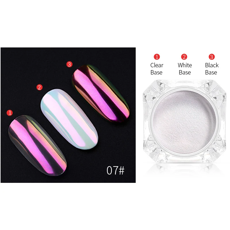 Color 7 PinPai 0,3 г/банка для зеркальных ногтей Единорог Блестящий Порошок для УФ-геля Хамелеон пылезащитный пигмент для ногтей Блестящий Маникюр Инструменты для украшения - Цвет: Color 7