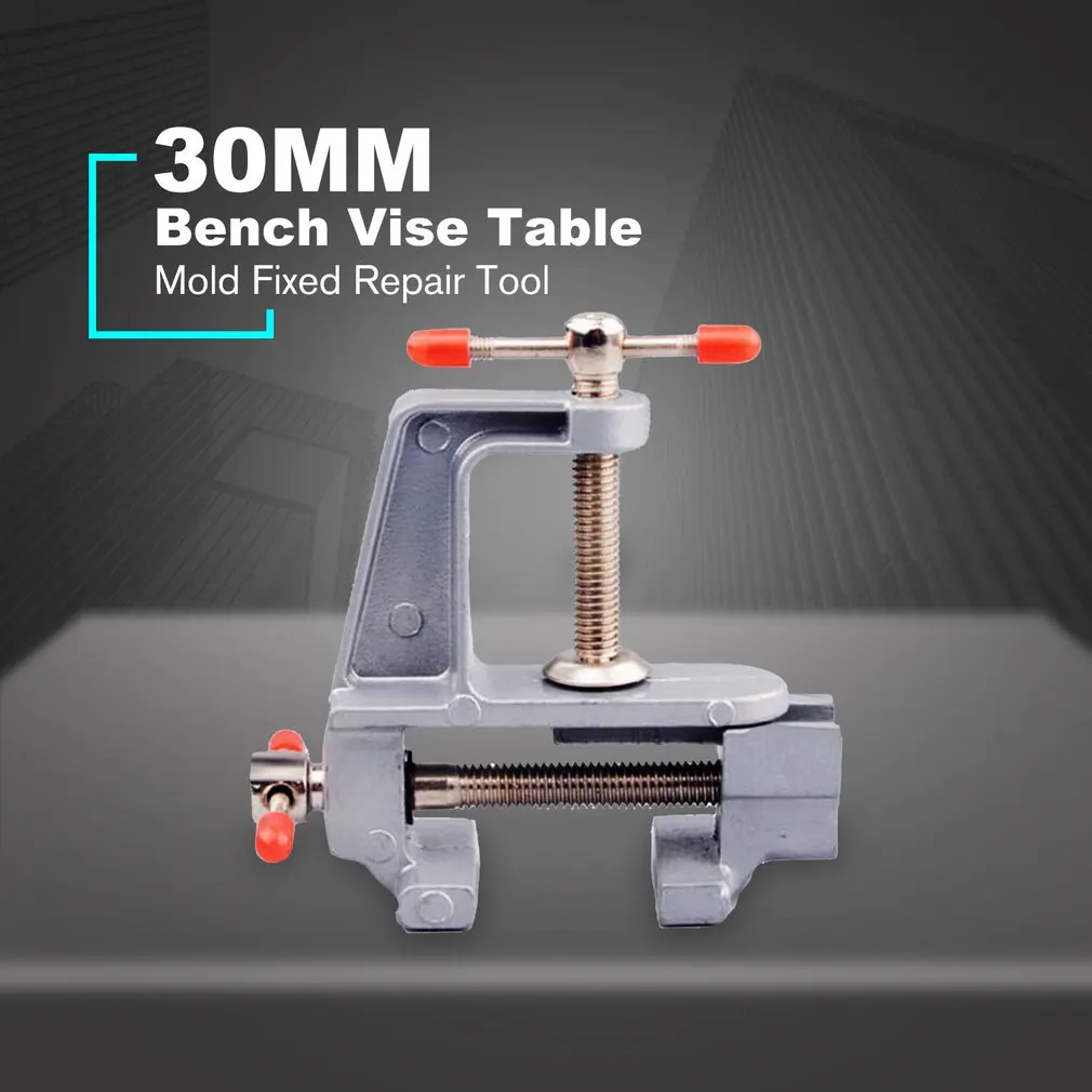 Mini Bench Vise Table Screw Vise Aluminium Alloy 30mm Table Bench Clamp Vise for DIY Craft Mold Fixed Repair Tool enlarge