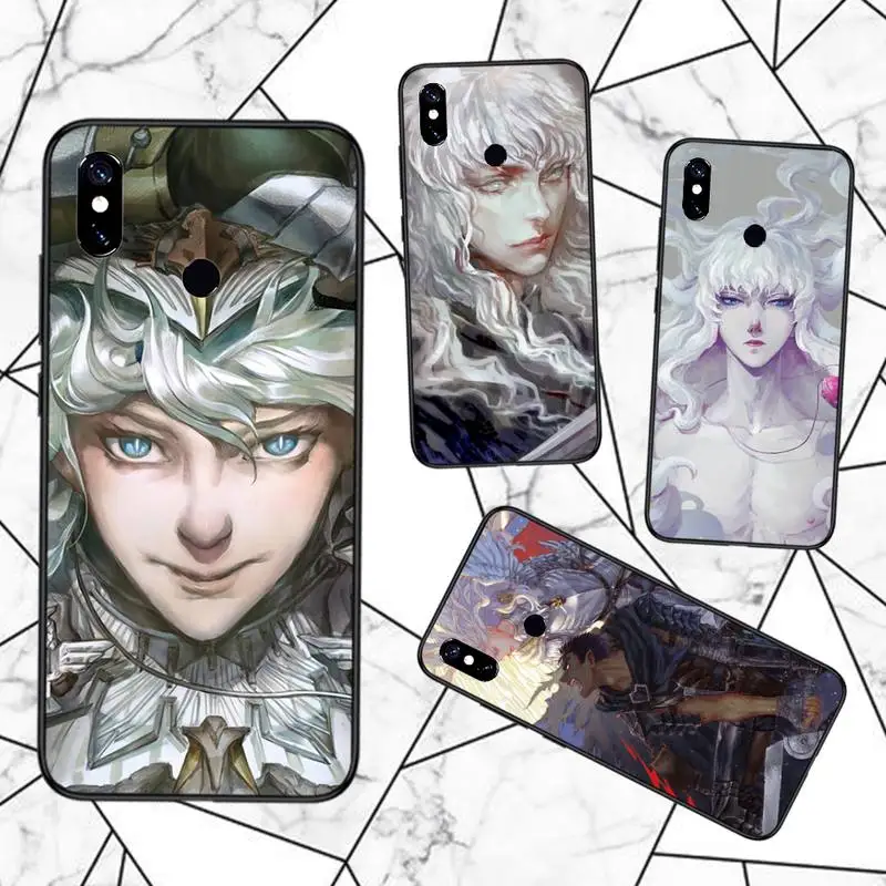 

Berserk Griffith japan manga Phone Case For Xiaomi Redmi note 7 8 9 t s 10 A pro lite funda shell coque cover