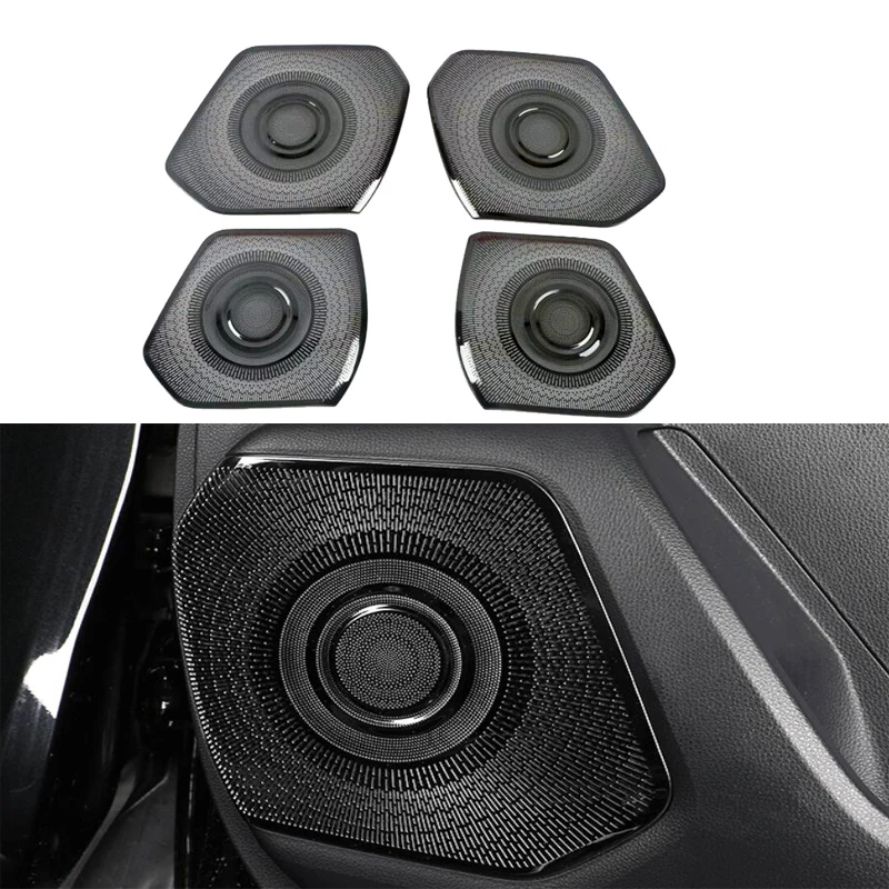 

4pcs Stainless Steel For Toyota Highlander 2022 Accessories Car Door Louder Speaker Audio Horn Cover Trim Car styling
