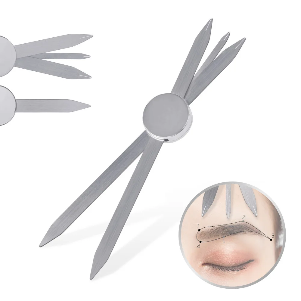 

Microblading Accessories Stainless Steel Eyebrow Ruler Compass for Permanent Makeup Eyebrow Measure Stencil Tool Tattoo Supplies