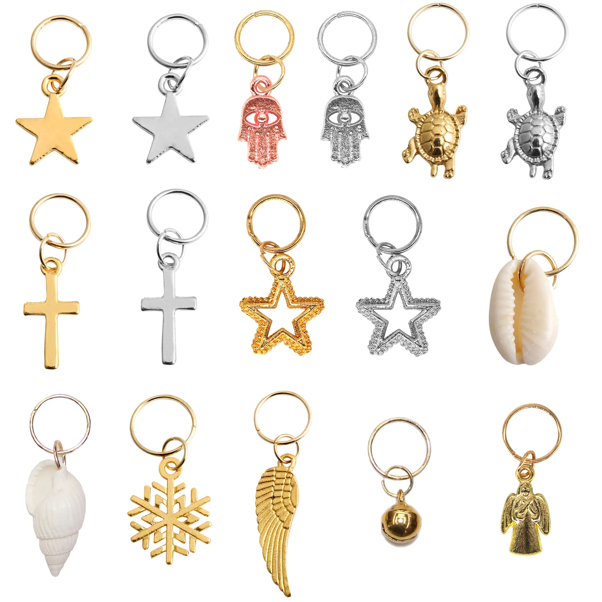 

Hair Braid Dread Dreadlock Beads Clips Charms African Braids Cuffs Rings Hip Hop Style Jewelry Dreadlock Clasps Accessories