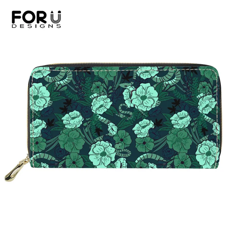 Женский кошелек из полинезийской кожи FORUDESIGNS недорогие кошельки для карт Женская
