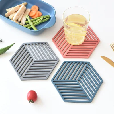 Геометрический нескользящий коврик для стола полый подвесной дизайн подставка