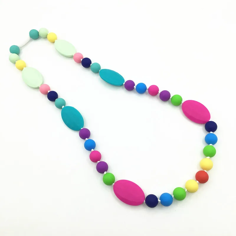 Силиконовое ожерелье для прорезывания зубов с бусинами мамы и ребенка кормления