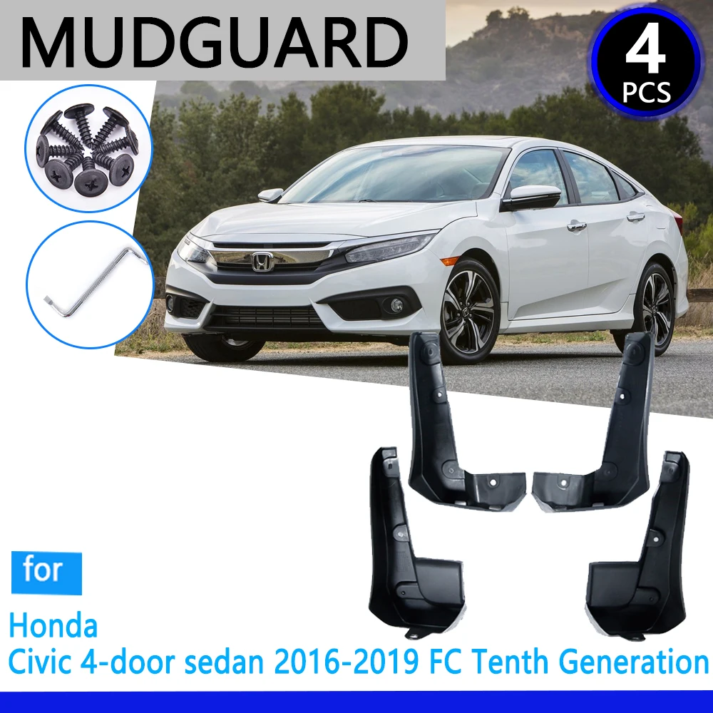 

Mudguards fit for Honda Civic 2016 2017 2018 2019 FC FC1 FC2 FC5 Car Accessories Mudflap Fender Auto Replacement Part