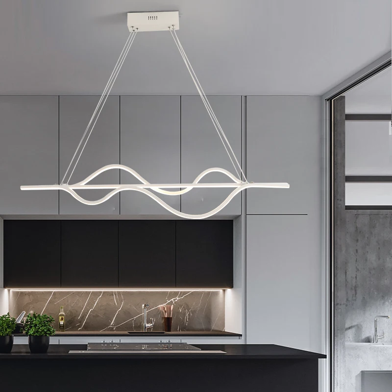 NEO Gleam-luces Led colgantes para comedor, cocina, Bar, control remoto, modernas, regulables, 1000mm de longitud