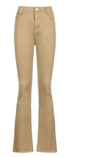 

2021 New Women's Trousers, High Waisted Stretch Flared Pants Vintage Solid Color Jeans for Female Fashion Joker