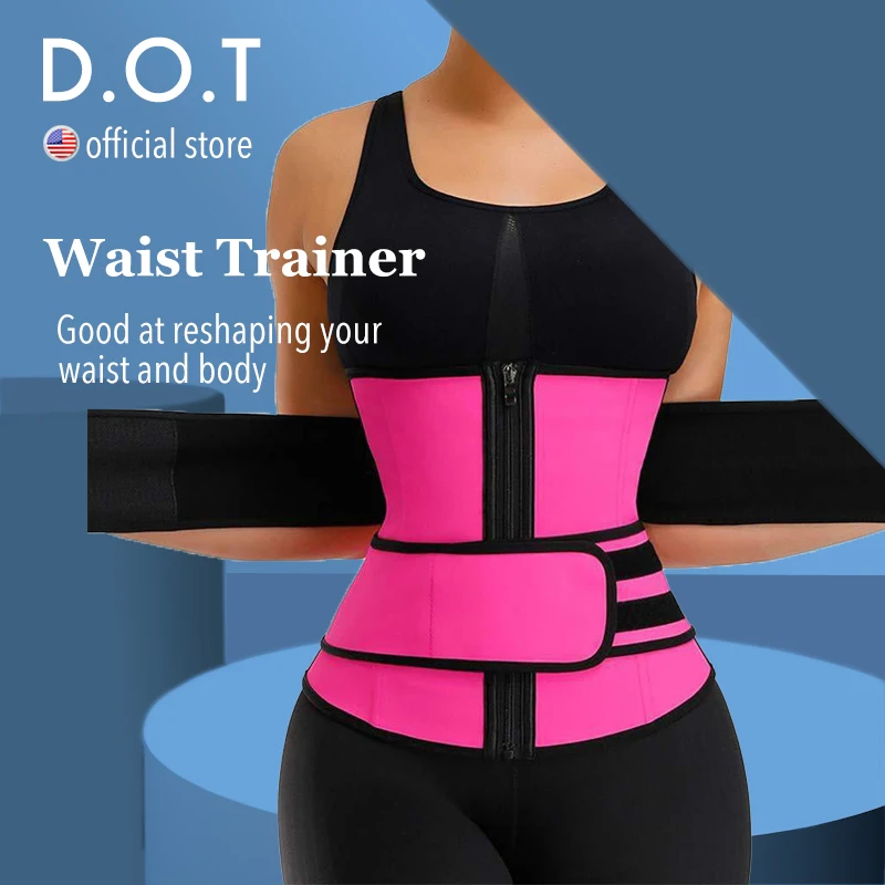 

D.O.T Neoprene Sweat Waist Trainer Corset Trimmer Belt for Women Weight Loss Waist Cincher Shaper Slimmer
