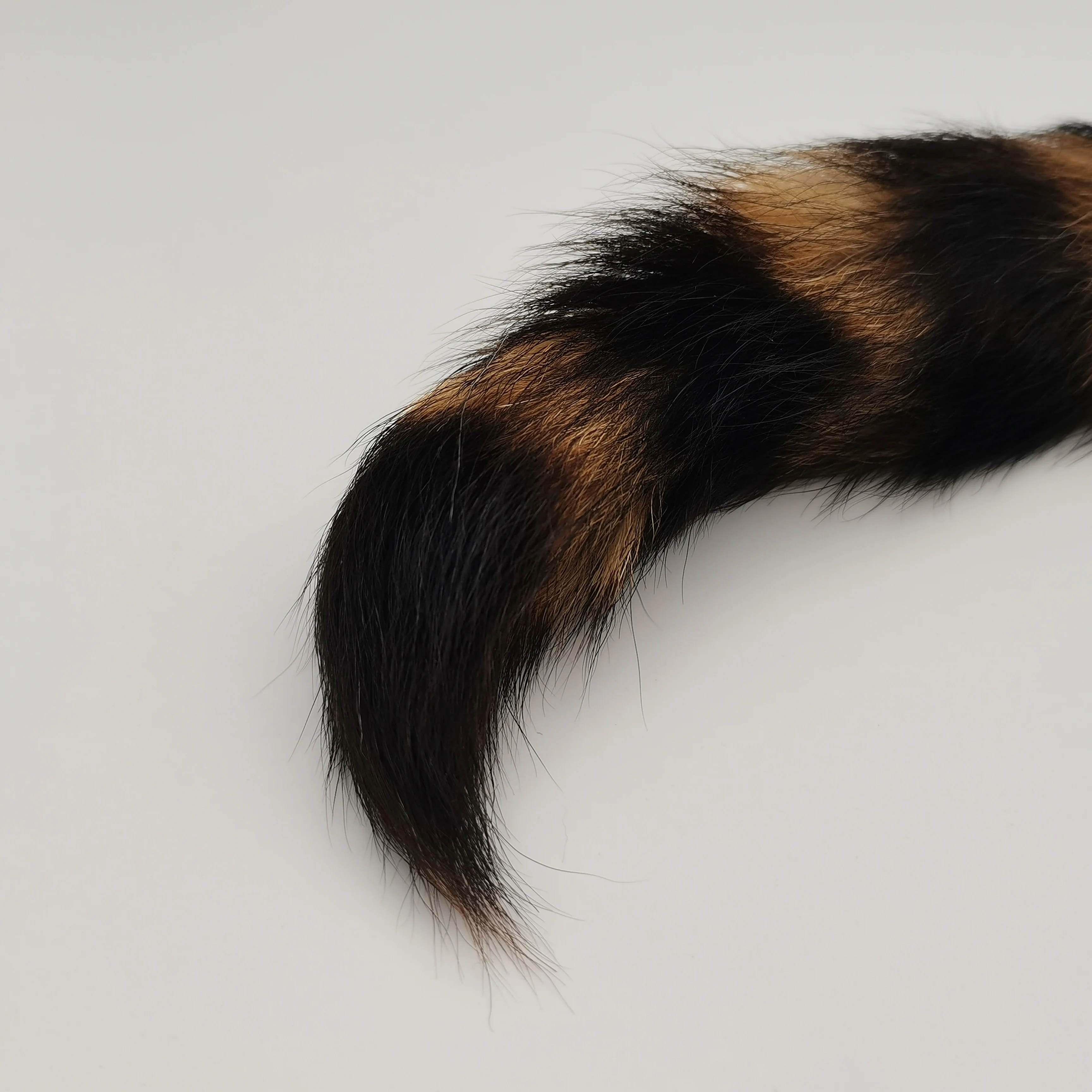 Анальная пробка из стекла пирекс с имитацией пениса в виде лисьего хвоста