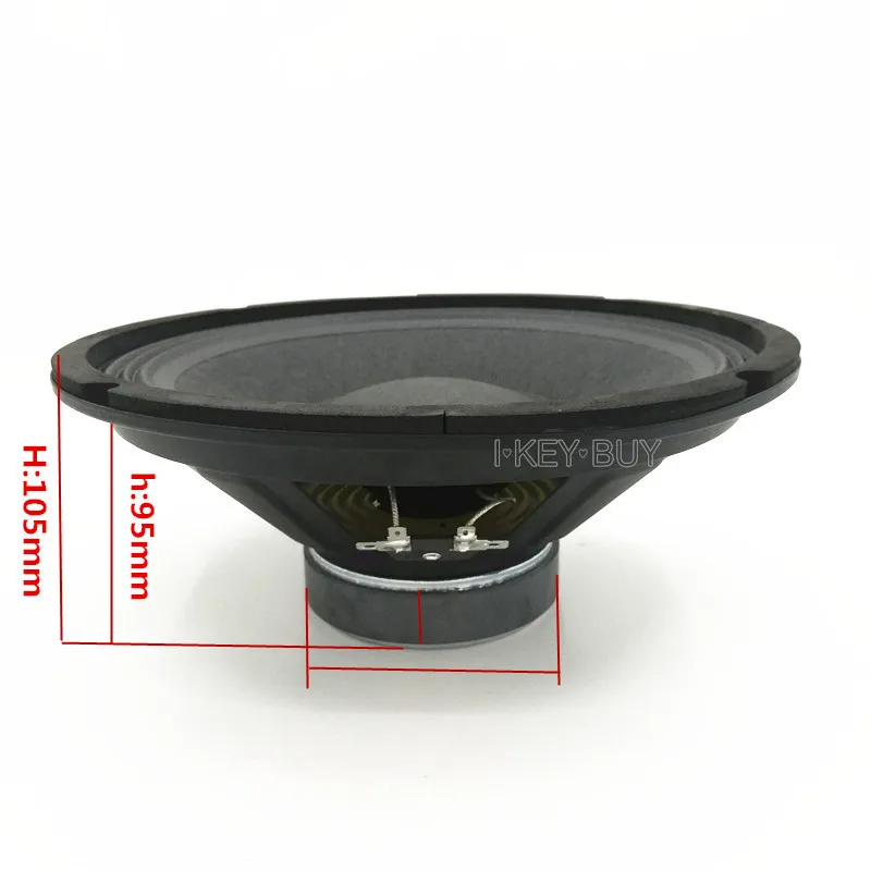 10 дюймов 150 Вт 8 Ом стальная рамка тканевое кольцо бумага конус ПА сабвуфер HiFi