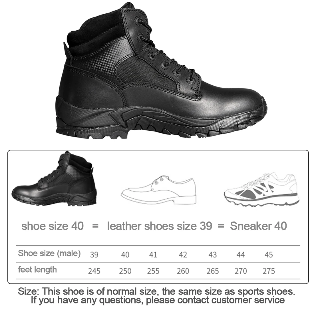 Workerkit 6-inch Non-slip Tactical Combat Boots Outdoor Hunting Hiking Climbing Boots for Airsoft