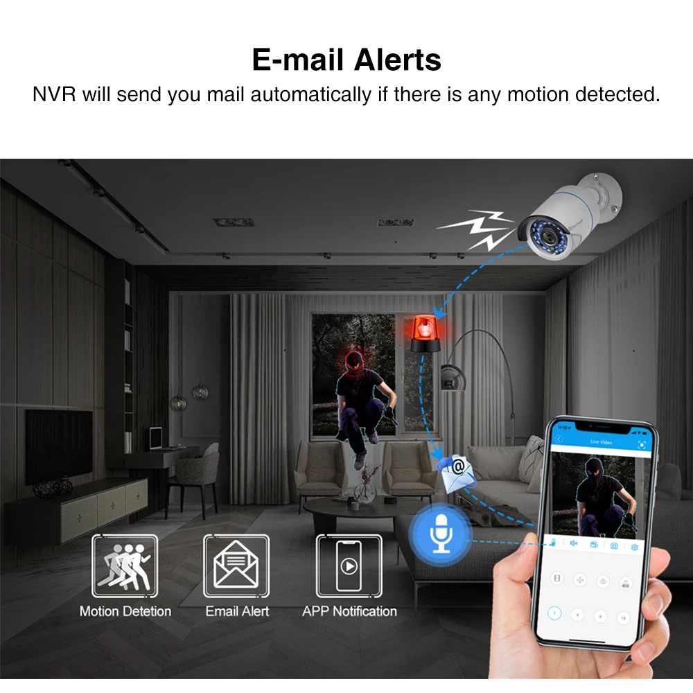 Камера Наружного видеонаблюдения Techage инфракрасная камера безопасности 8