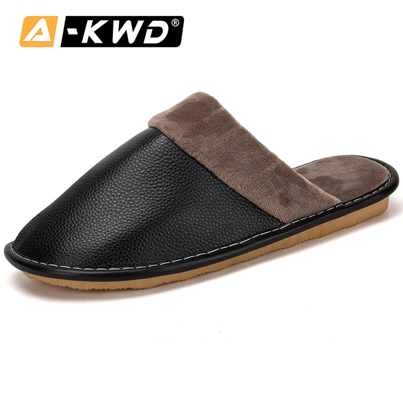 Мужские домашние тапочки Osasuna синие теплые мягкие Шлепанцы из искусственной кожи