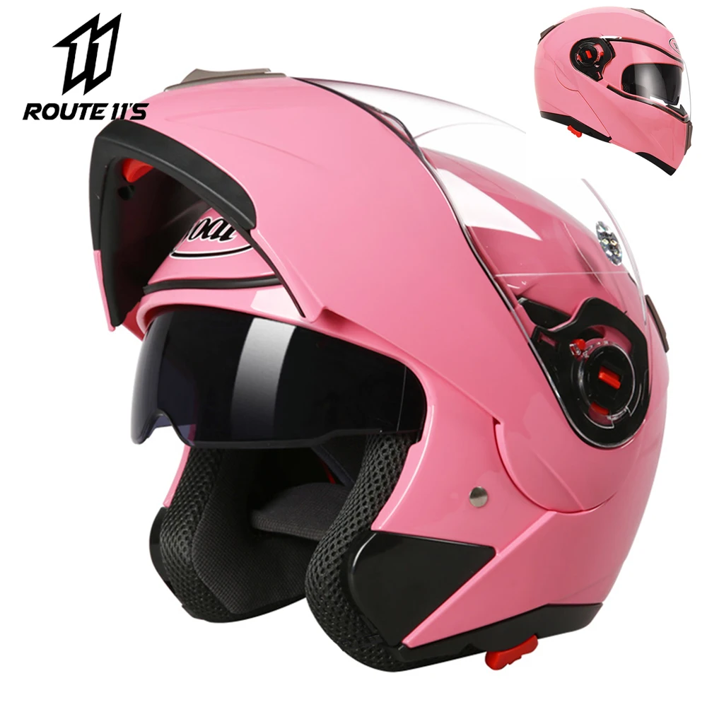 

Мотоциклетный шлем YOAI, всесезонный шлем для мотокросса из АБС-пластика, с двойными линзами и встроенным Bluetooth