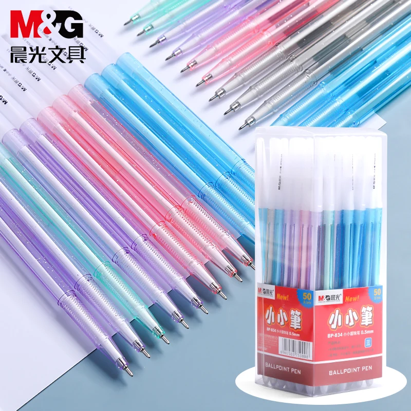 

M&G 10/20/50pcs Ballpoint Pen 0.5mm fragrance Blue Ink Ball Pens For Office Stationery Student School Supplies