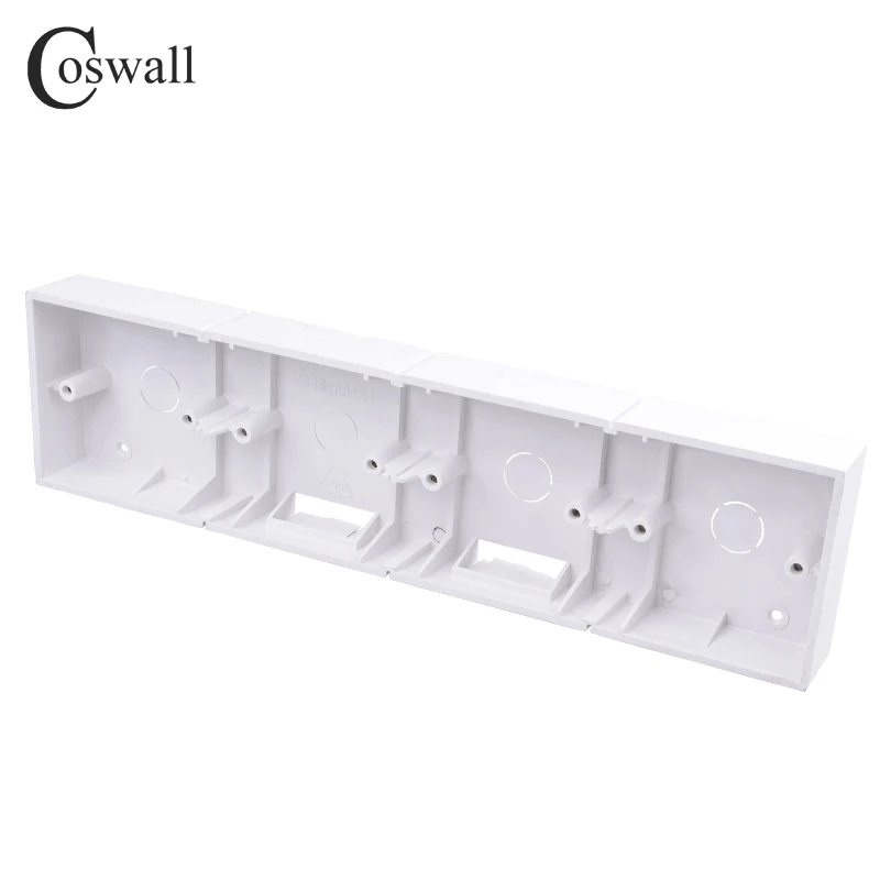 

Coswall External Mounting Box 344mm*86mm*34mm for 86 Type Quadruple Switches or Sockets Apply For Any Position of Wall Surface