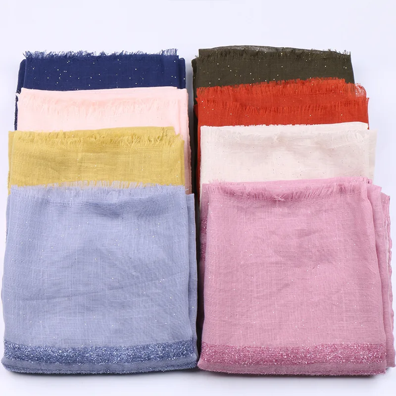 

Women Fashion Lurex Striped Fringe Viscose Shawl Scarf Autumn Winter Shiny Glitter Pashmina Stole Bufandas Muslim Hijab 180*90Cm