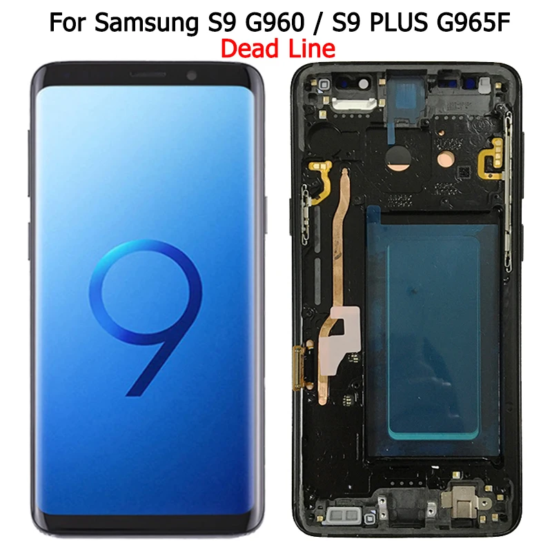 С dead line S9 SM G960F ЖК дисплей для Samsung Galaxy Plus с рамкой G965F сенсорный экран в