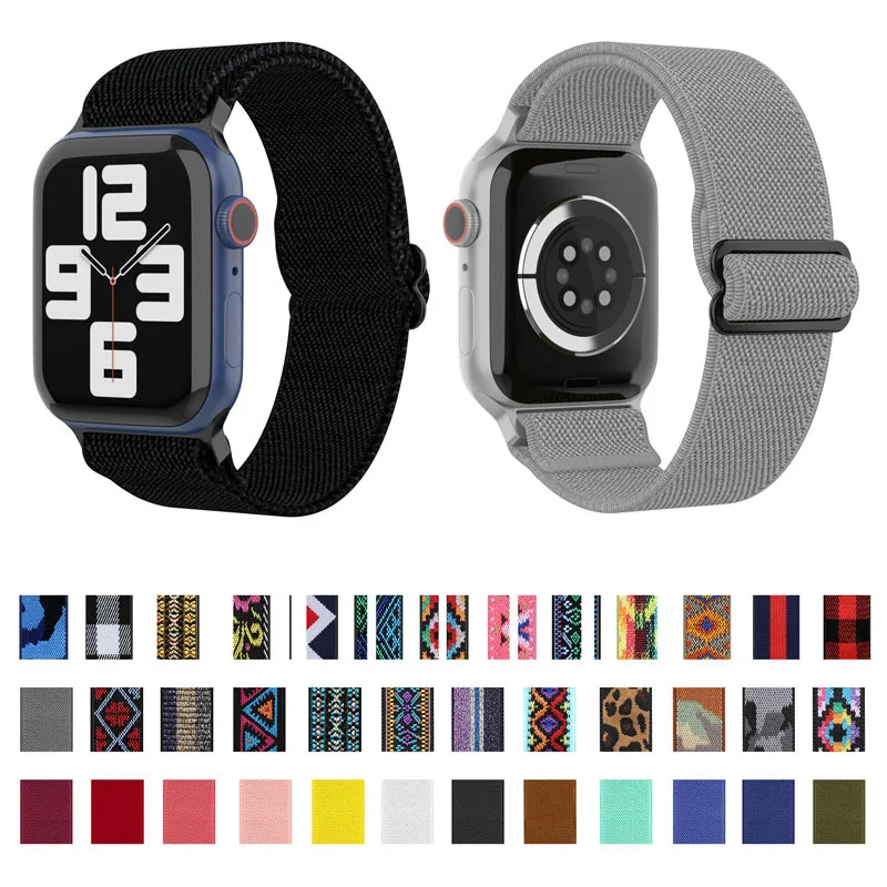 

New Nylon Watch Strap Adjustable Watch Bracelet Belt Band for Apple Watch iWatch Strap 6 SE 5 4 3 38MM 40MM /42MM 44MM Wristband