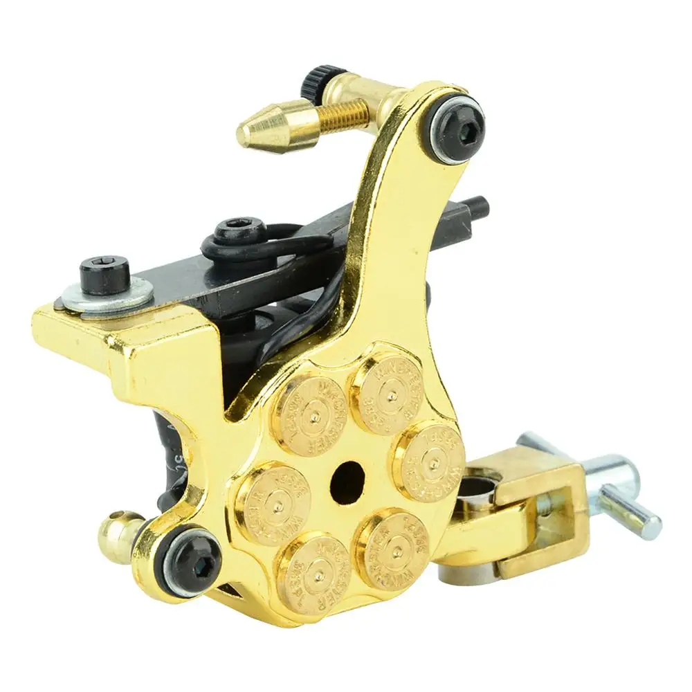 

Golden Bullet Alloy Tattoo Machine 12 Wrap Coils Lining Shading Body Tattoo Guns Supplies with 3pcs Wrenches Tattoo Accessories