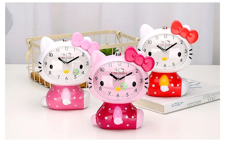 Hello kitty говорящий будильник KT Cat милый полный корпус форма будильник