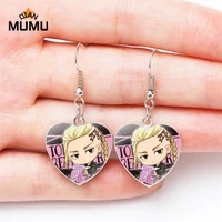 new fashion izana kurokawa earrings tokyo revengers anime hanafuda drop long earrings for women men cosplay props jewelry