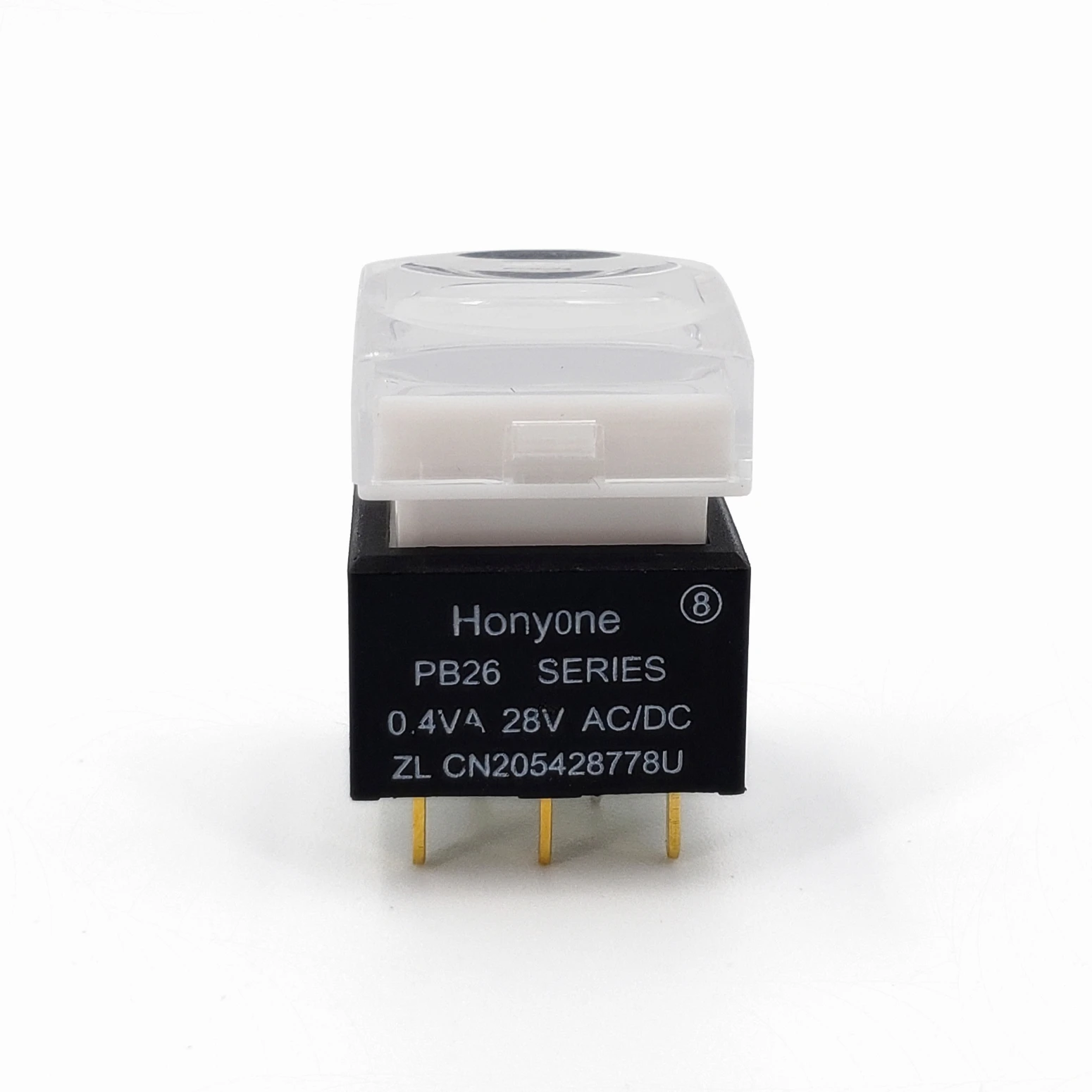 PB26 13M Square 15*15 мм светодиодный подсветкой SPDT мгновенное самовозвращение PCB
