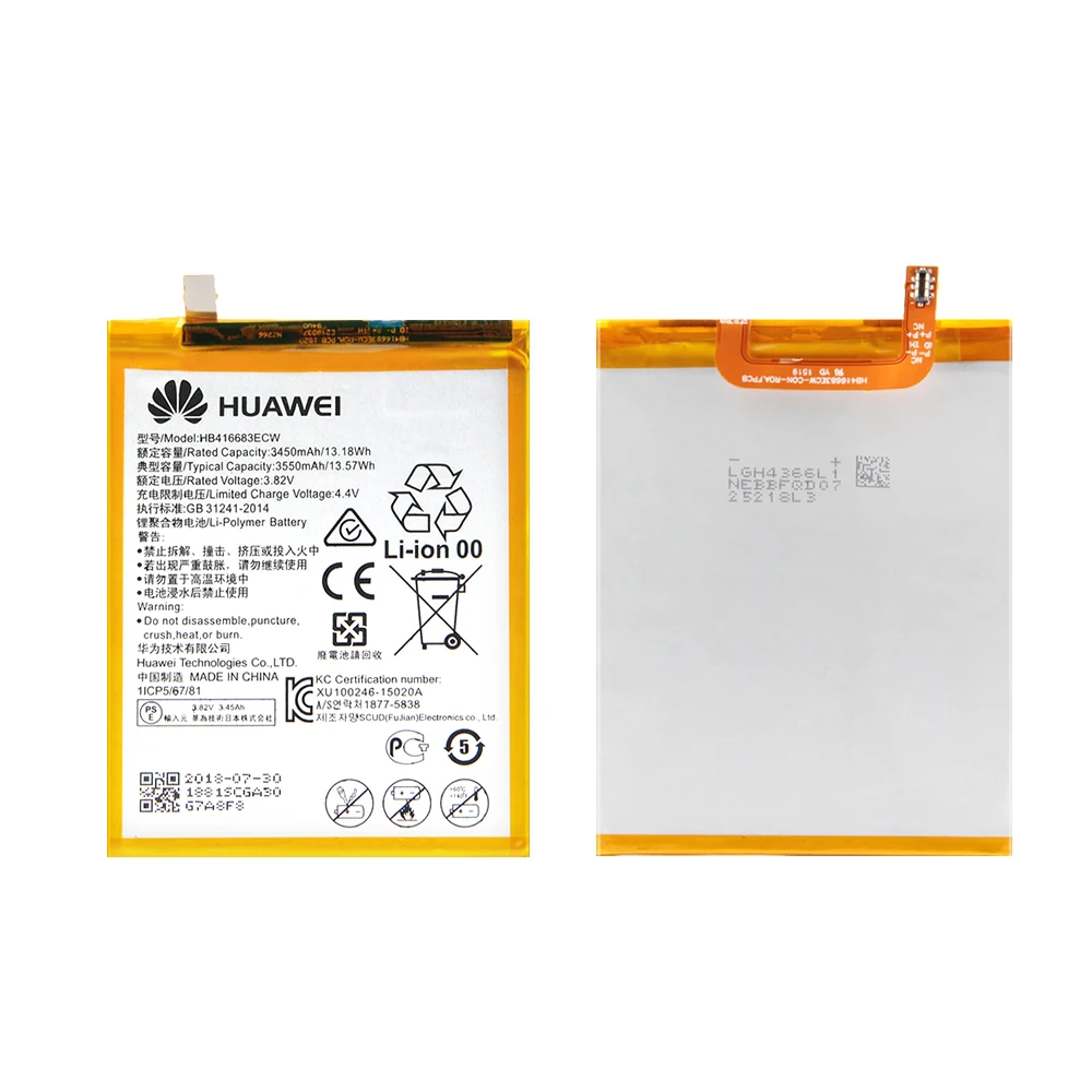 2019 новый оригинальный аккумулятор HB416683ECW для Huawei Nexus 6P H1511 H1512 аккумуляторная