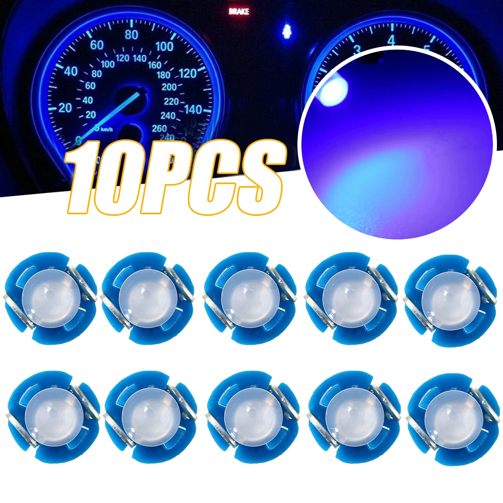 

10Pcs Blue T3 Wedge LED Bulb Climate Instrument Panel Light Dash Lamp Decoration Interior Car Auto Vehicle Accessories Universal