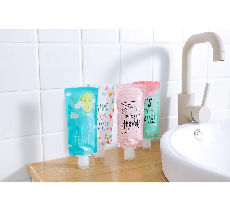 100ml Mini Liquid Dispensing Bag Shampoo Storage Candy Color Lotion Packing Bottles Squeeze Travel Makeup Container Portable | Багаж и