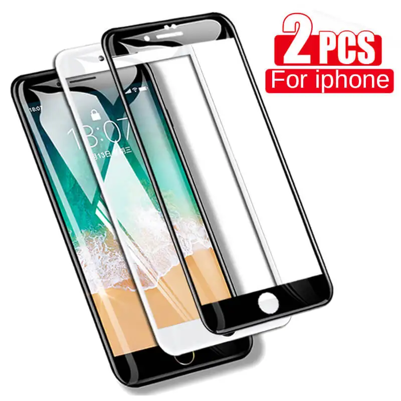 2 шт. защитное стекло на iphone 7 8 6 s Plus Защитная пленка для экрана iphone7 глас aifone 7Plus