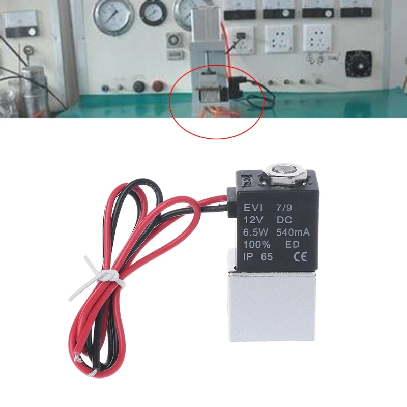 

C5AD Normally Closed Solenoid Valve 12V DC 1/8" w/Wire For Water Air Gas