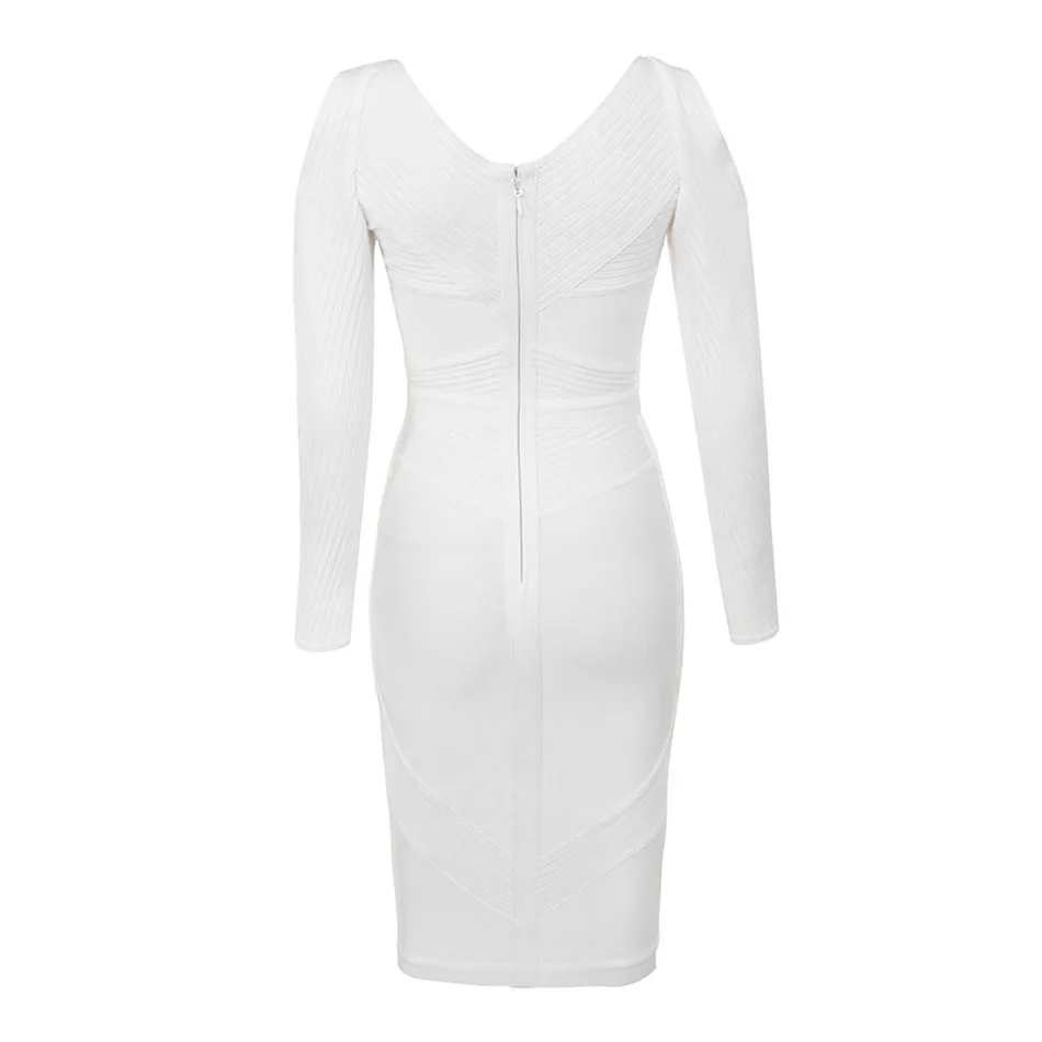 Облегающее Бандажное платье Белое Женское 2019 новые сексуальные изделия с