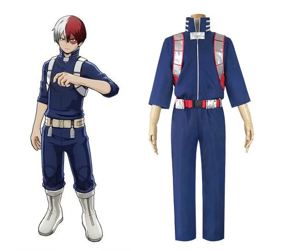 

2020 Hot Anime My Hero Academia Boku no Hero Academia Todoroki Shoto Cosplay Costume Top Pants Belt Halloween Cos Wig