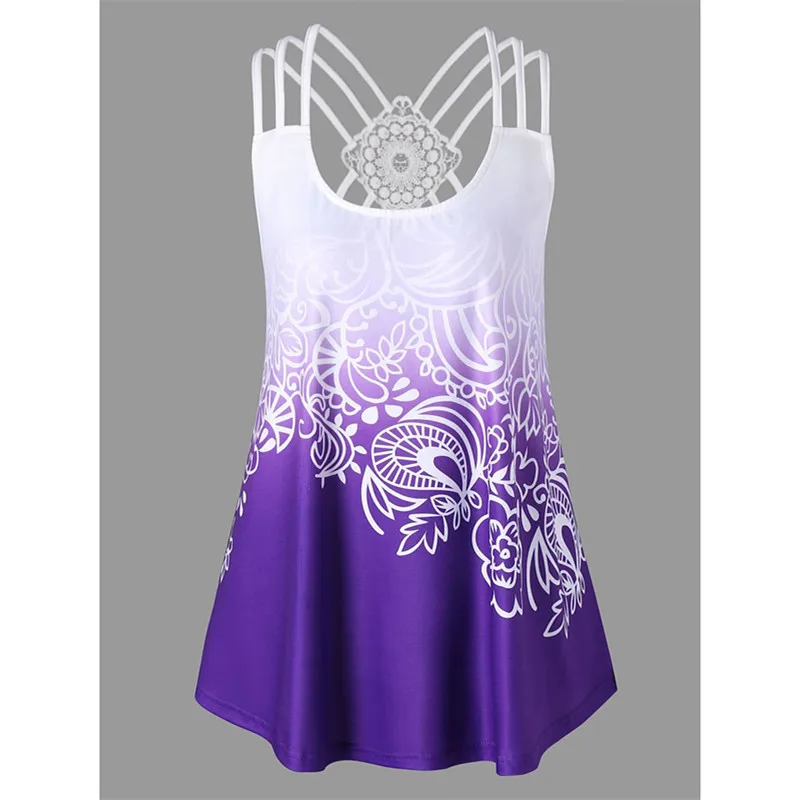 Женское платье в европейском и американском стиле Рубашка без рукавов с принтом