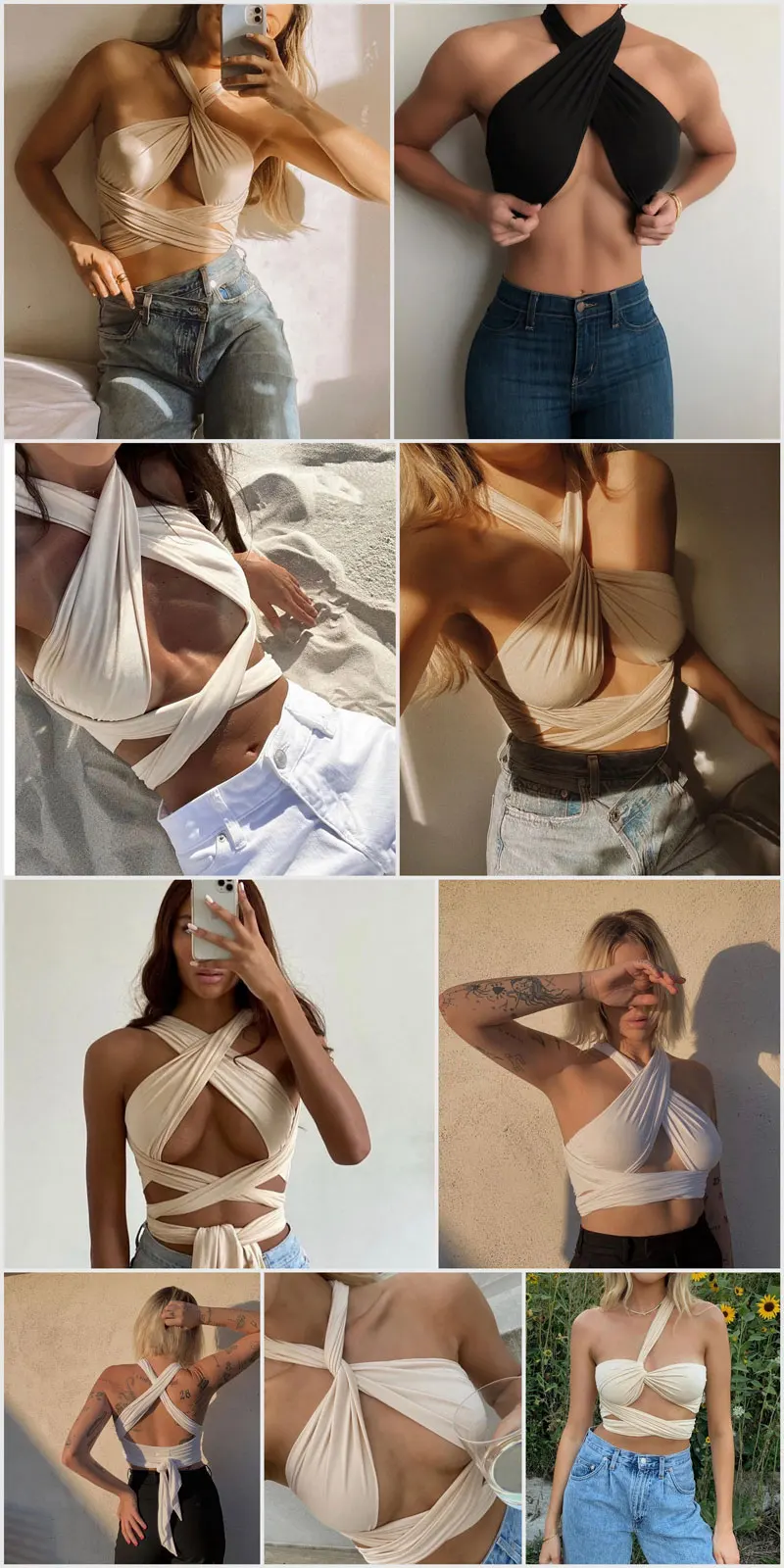 Tops de verano DIY para mujer, gran oferta 2025, estilo Y2K, top corto con cuello halter y tirantes finos, camisola deportiva para mujer, ropa de fiesta en la playa