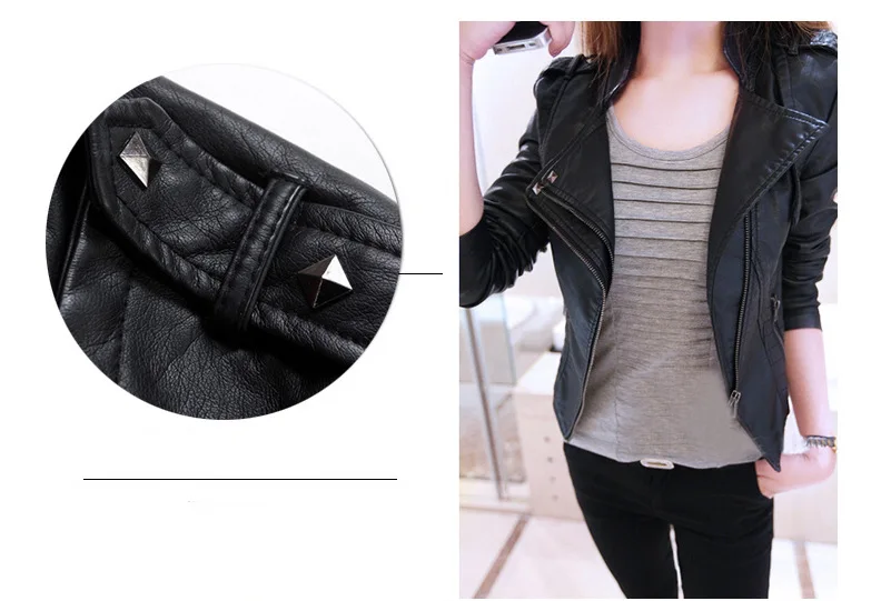 

2021 Nicesense spring plus size leather jacket jaqueta feminina women coat casacos feminino sobretudo abrigo mujer manteau femme