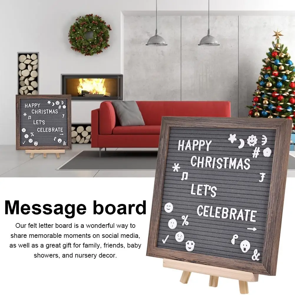 Felt Letter Board 510 White Letters Months Days Script Cursive Words Wall Tabletop Display Decor Storage Ponch(10x10in) | Канцтовары для