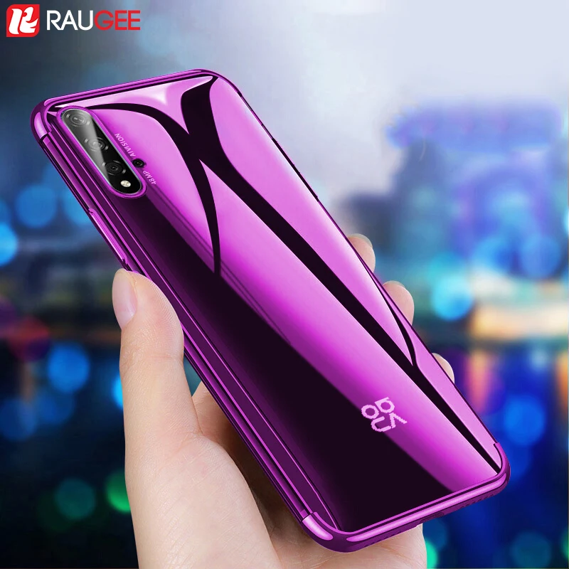 Силиконовый чехол для Huawei Nova 5 T роскошный бампер прозрачный задняя крышка