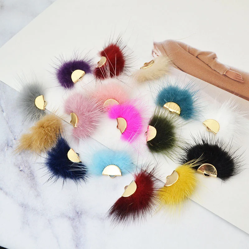 10 шт. DIY кисточки меховой шар разноцветные цветы ювелирные изделия аксессуары для