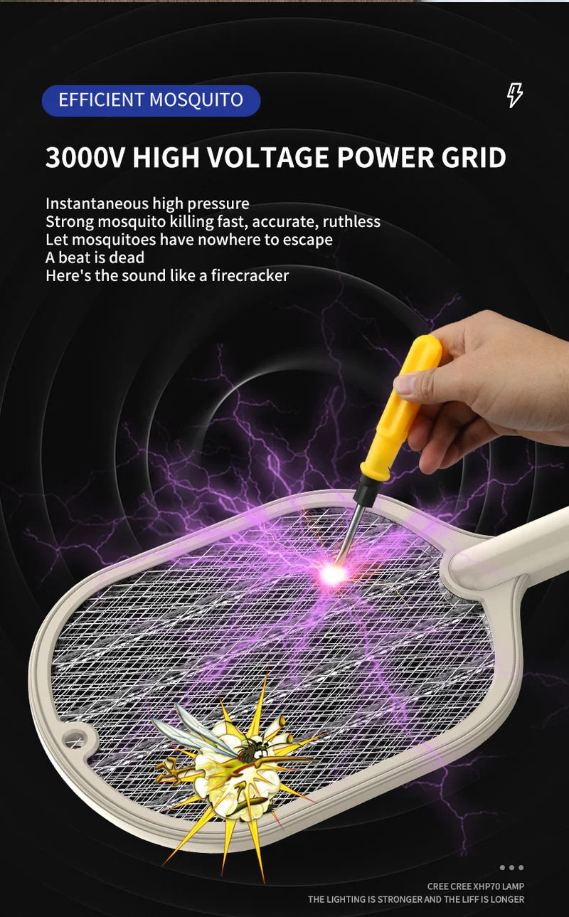 

Mosquito Killer Intelligent Household 2In1fly Swatter Mosquito Killer Electric Shock Mosquito Swatter USB Recharg Mosquito Trap