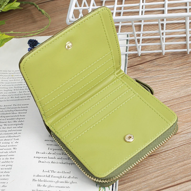 

Fold PU Leather Female Coin Purse Lovely Short Women Wallets Wallet Female Mini Money Purses
