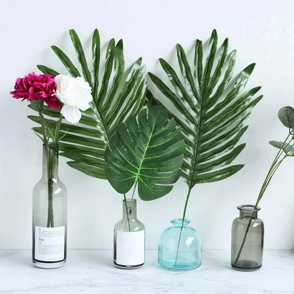 60 шт. 6 видов искусственных пальмовых листьев тропические растения|Искусственные