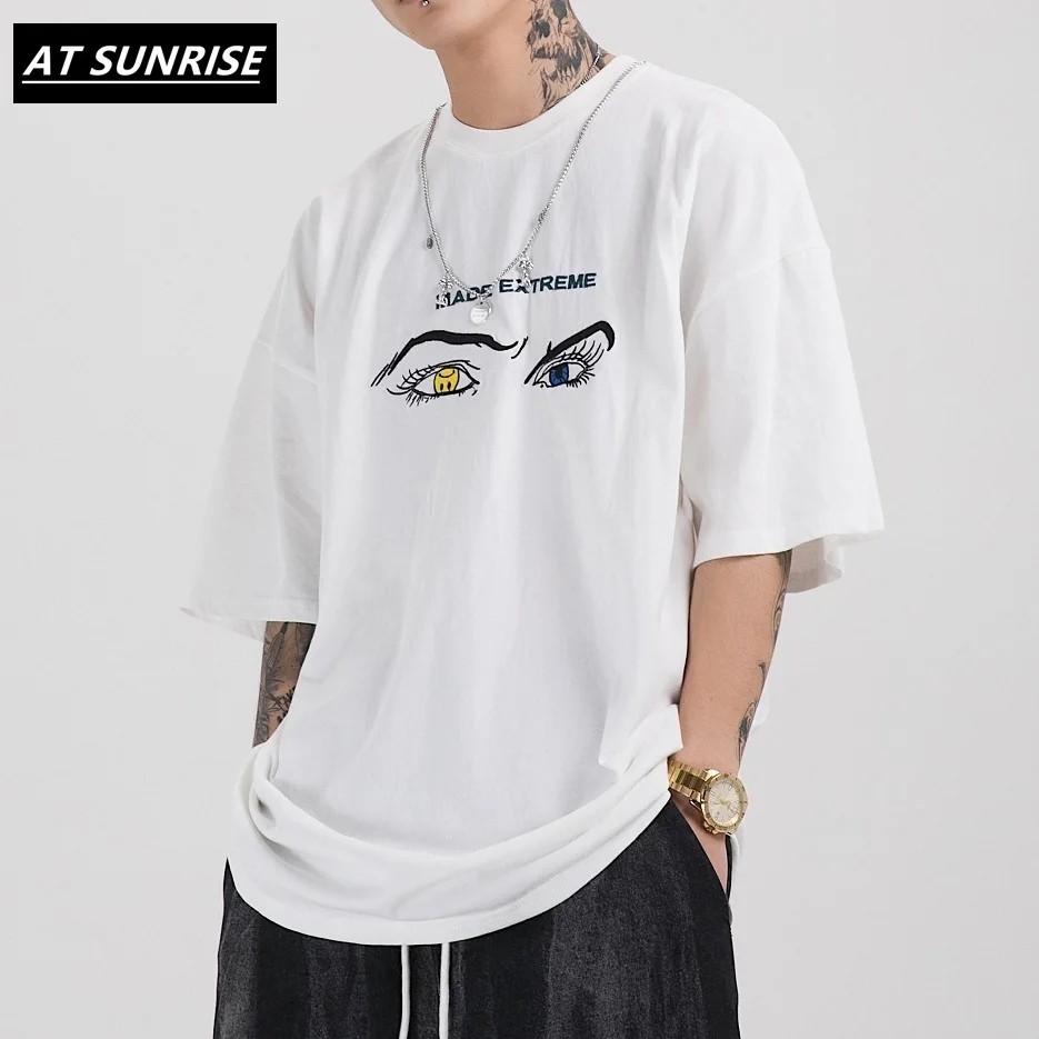 Уличная одежда мужская футболка 2020 прикольный глаз с коротким рукавом футболки