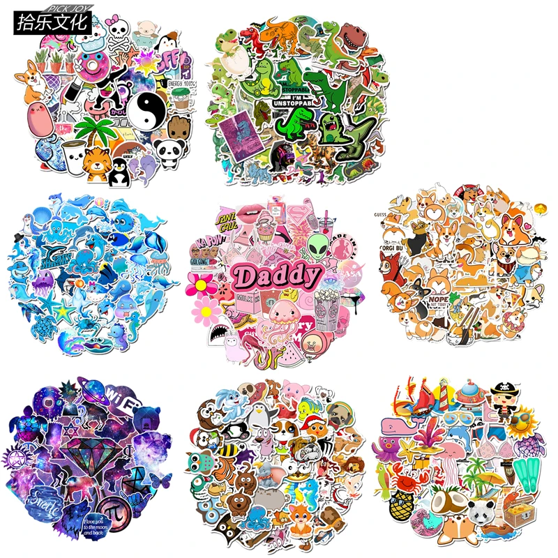 

50pcs Kawaii Cartoon Cute Stickers Girls Bedroom Decals DIY Craft Photo Albums Guitar Laptop Bicycle Skateboard Luggage Sticker