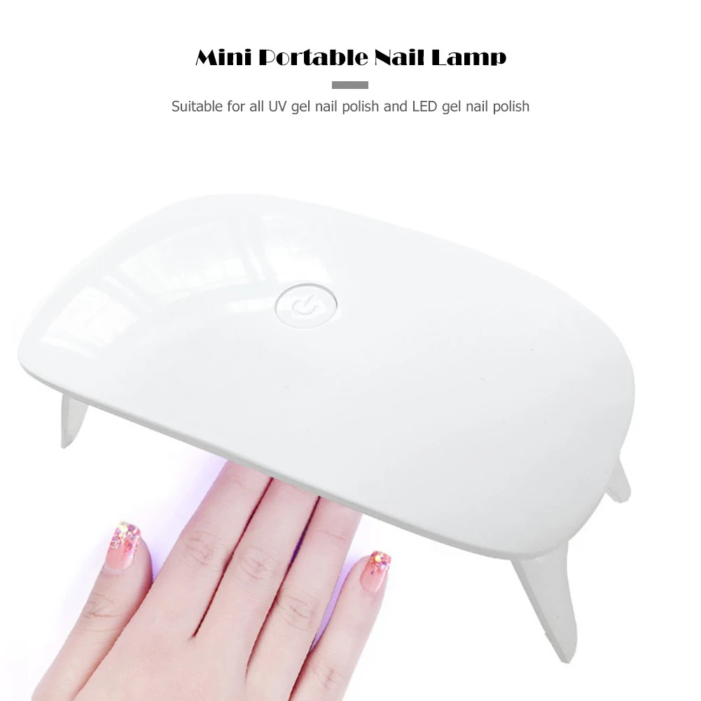 

Portable 6W Mini Nail Lamp USB Cable Phototherapy Nail Dryer Machine LED UV Gel Varnish Curing Manicure Lamp