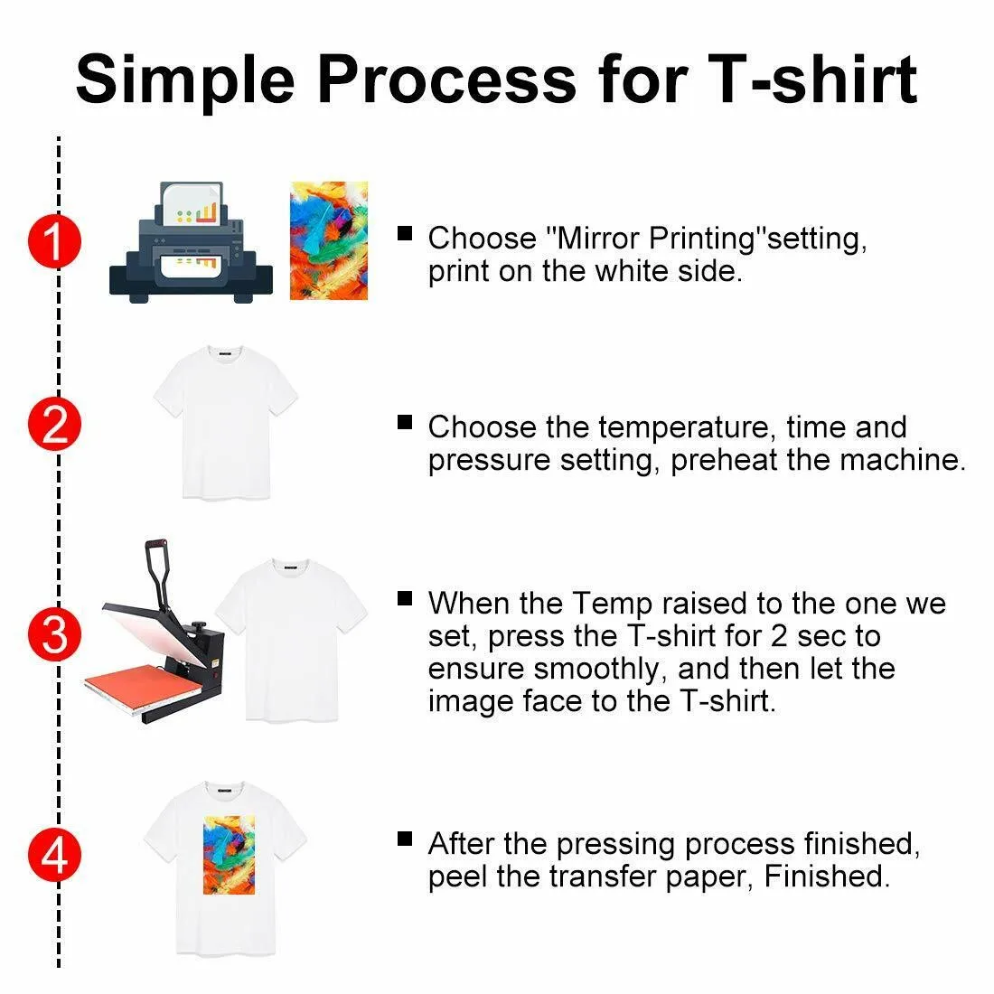 5 шт. сублимационная бумага для печати на футболках|Бумага A4| |