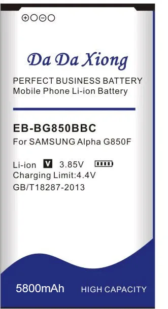5800mAh EB-BG850BBC EB-BG850BBE Li-ion Phone Battery for Samsung Galaxy Alpha G850F G8508 S G8509V G850 G850T G850V G850M | Мобильные